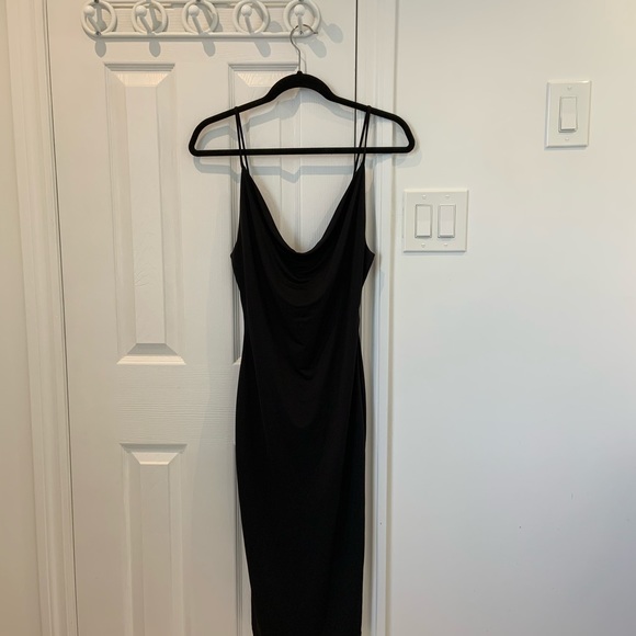 Little Black midi dress with cowl neck - Picture 3 of 5